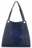 GEANȚĂ DIN PIELE shopper bag Vera Pelle bleumarin 10477